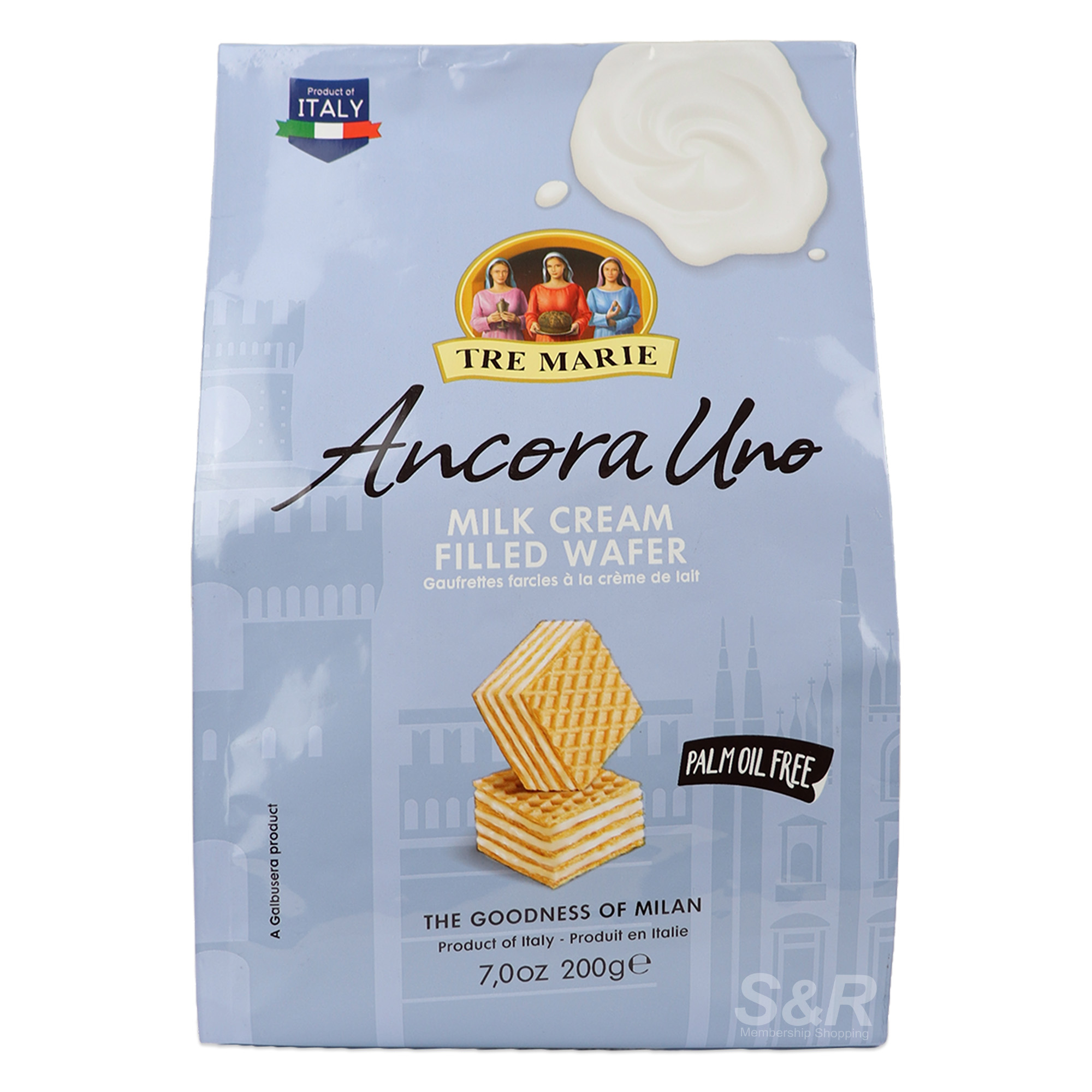 Tre Marie Ancora Uno Milk Cream Filled Wafer 200g